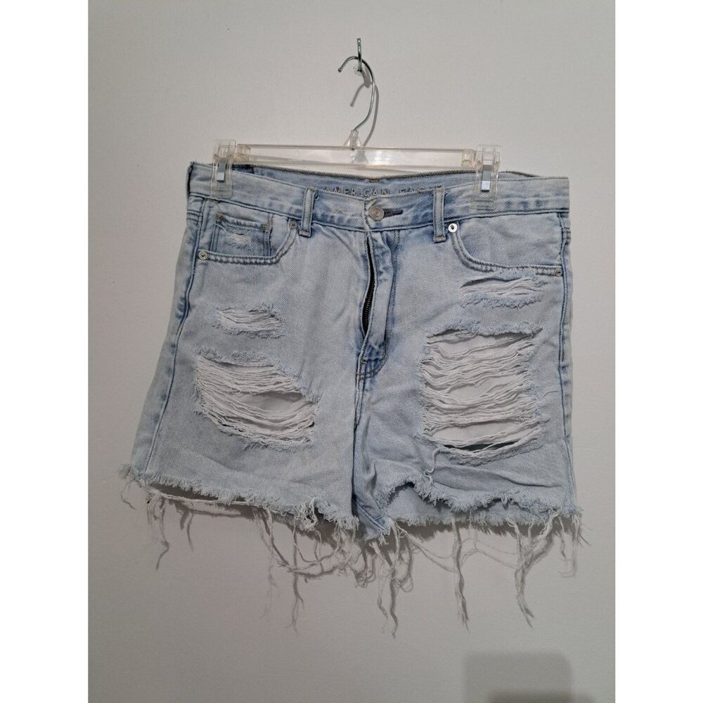 American Eagle Bermuda/Mom Short distressed denim shorts size 8